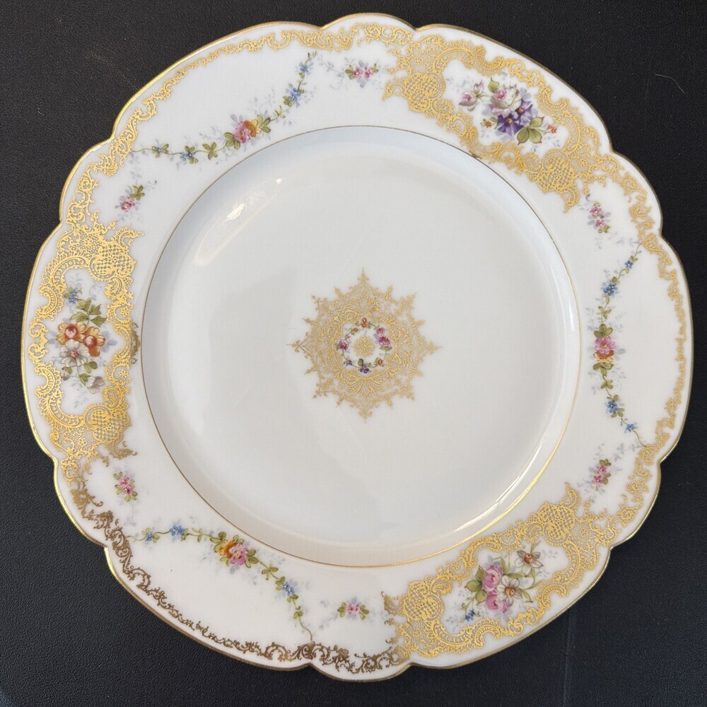 Charles Ahrenfeldt Limoges France Scalloped Edges Chop Plates. Set Of 2 - Picture 6 of 8